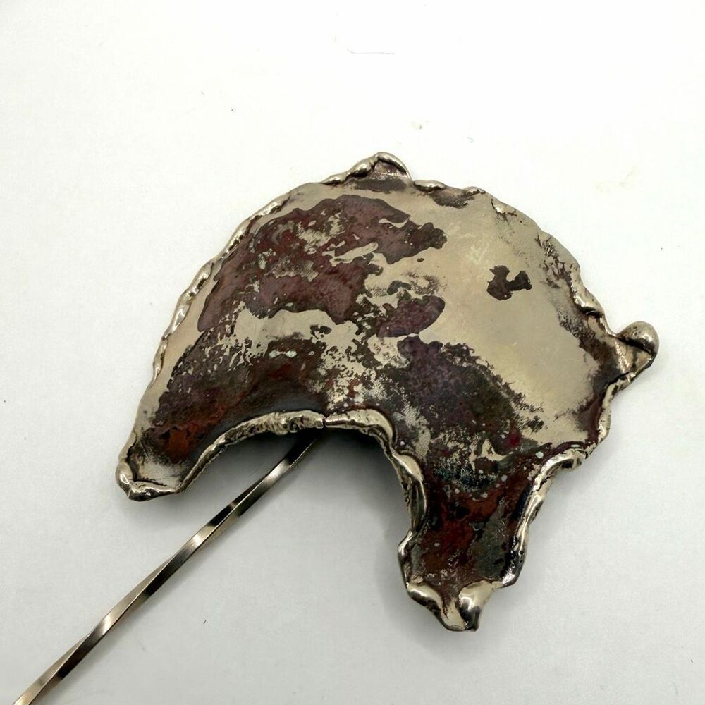 Vintage BPEO Brenda Peo Mixed Metal Artisan Stick Pin - Picture 5 of 7